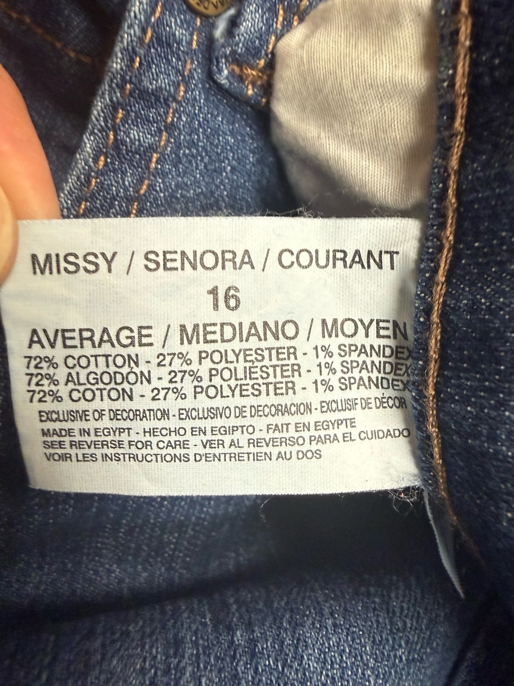 Gloria Vanderbilt-size 16 denim jeans bedazzled back pockets - Picture 6 of 10